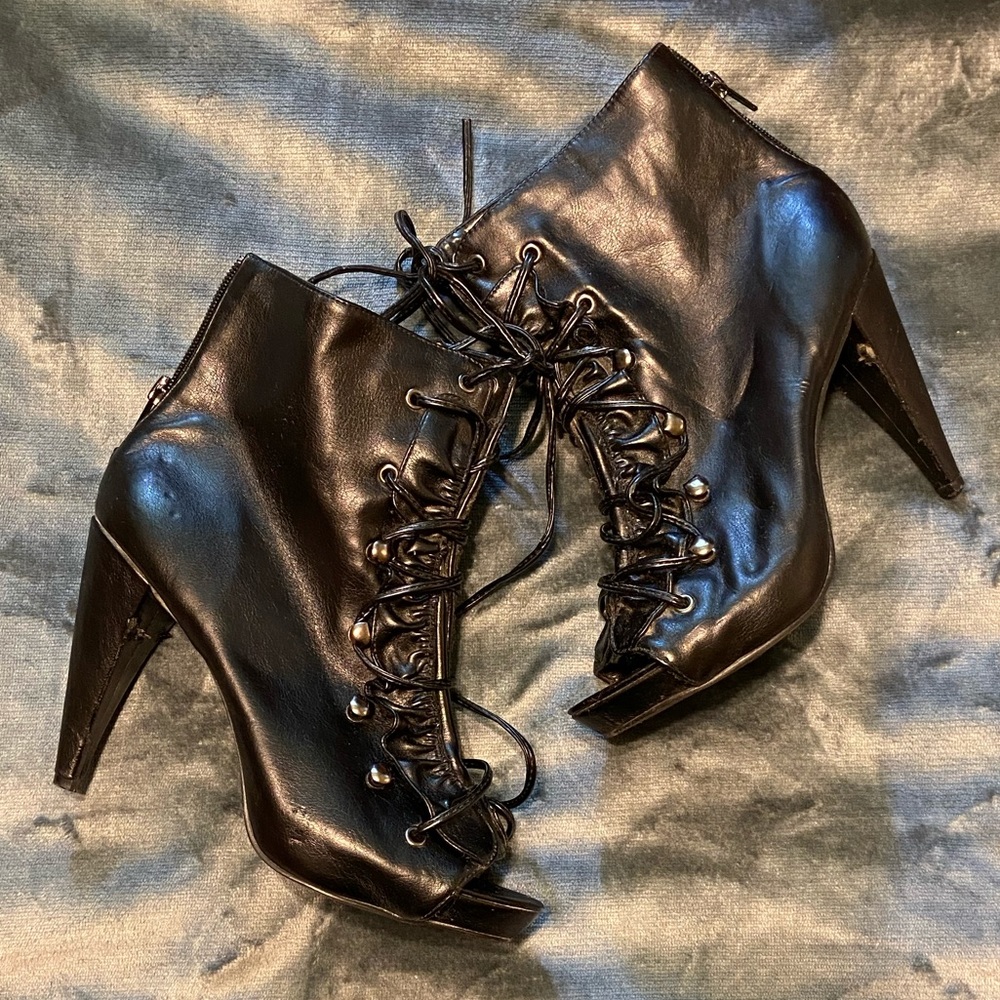 Faux Leather Booties